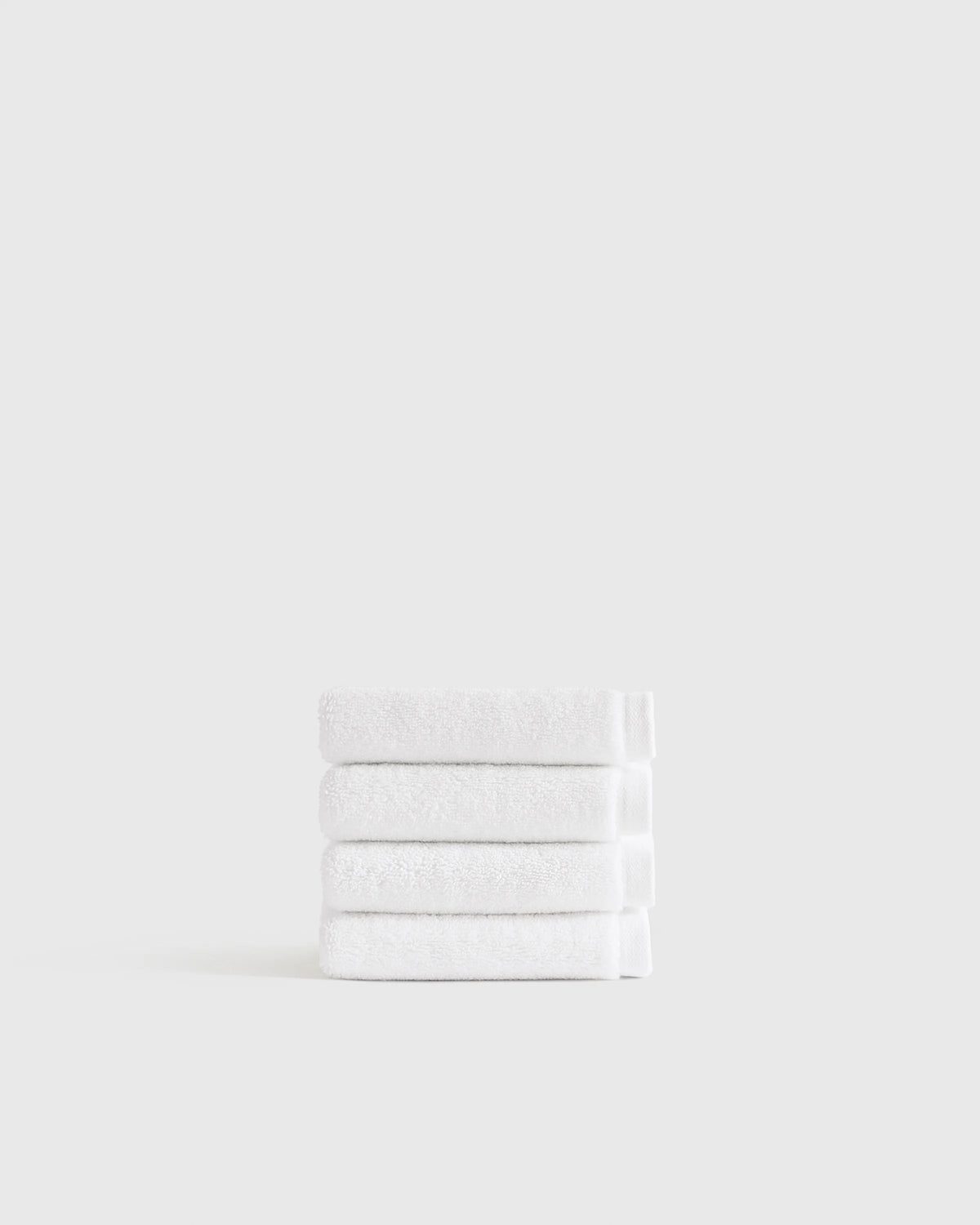 Plush Organic Turkish Cotton Washcloth (Set of 4) - One Size / White