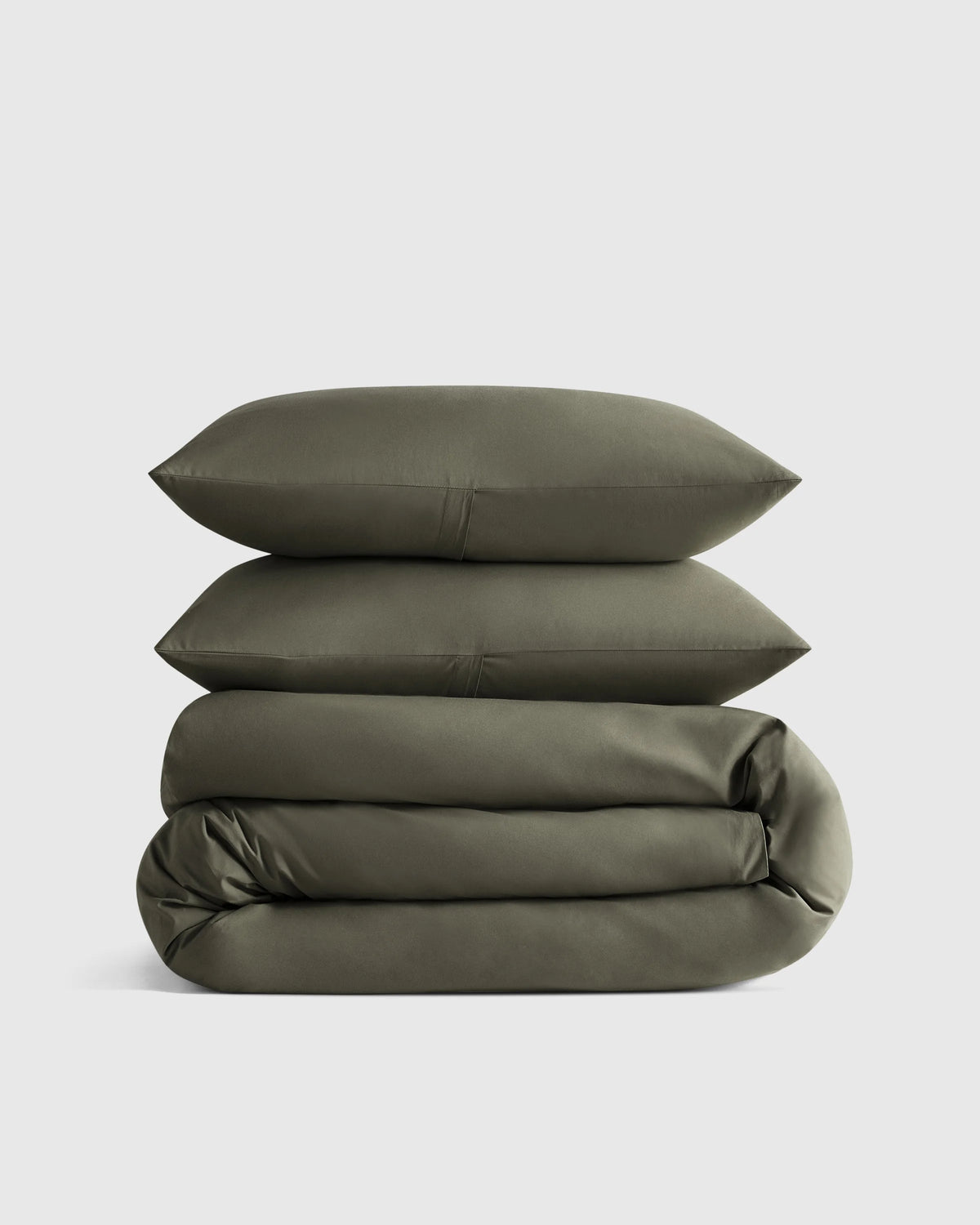 Organic Crisp Percale Duvet Cover Set - Twin / Espresso