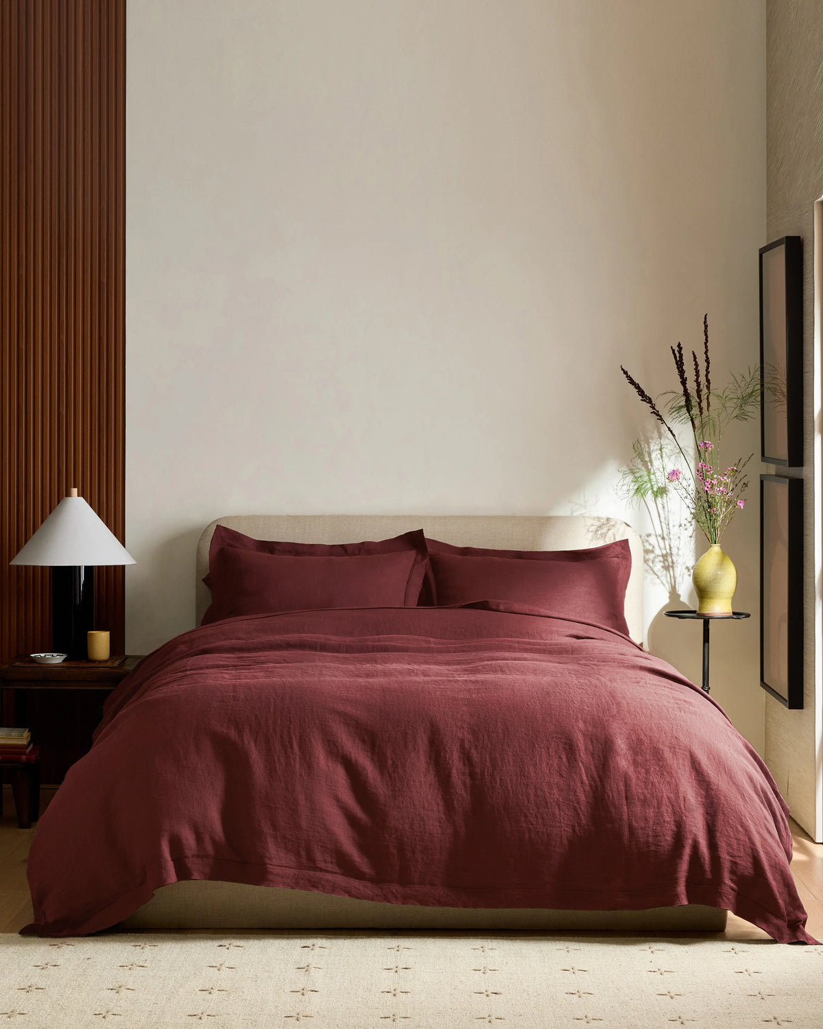 European Linen Double Flange Duvet Cover - Twin / Pine