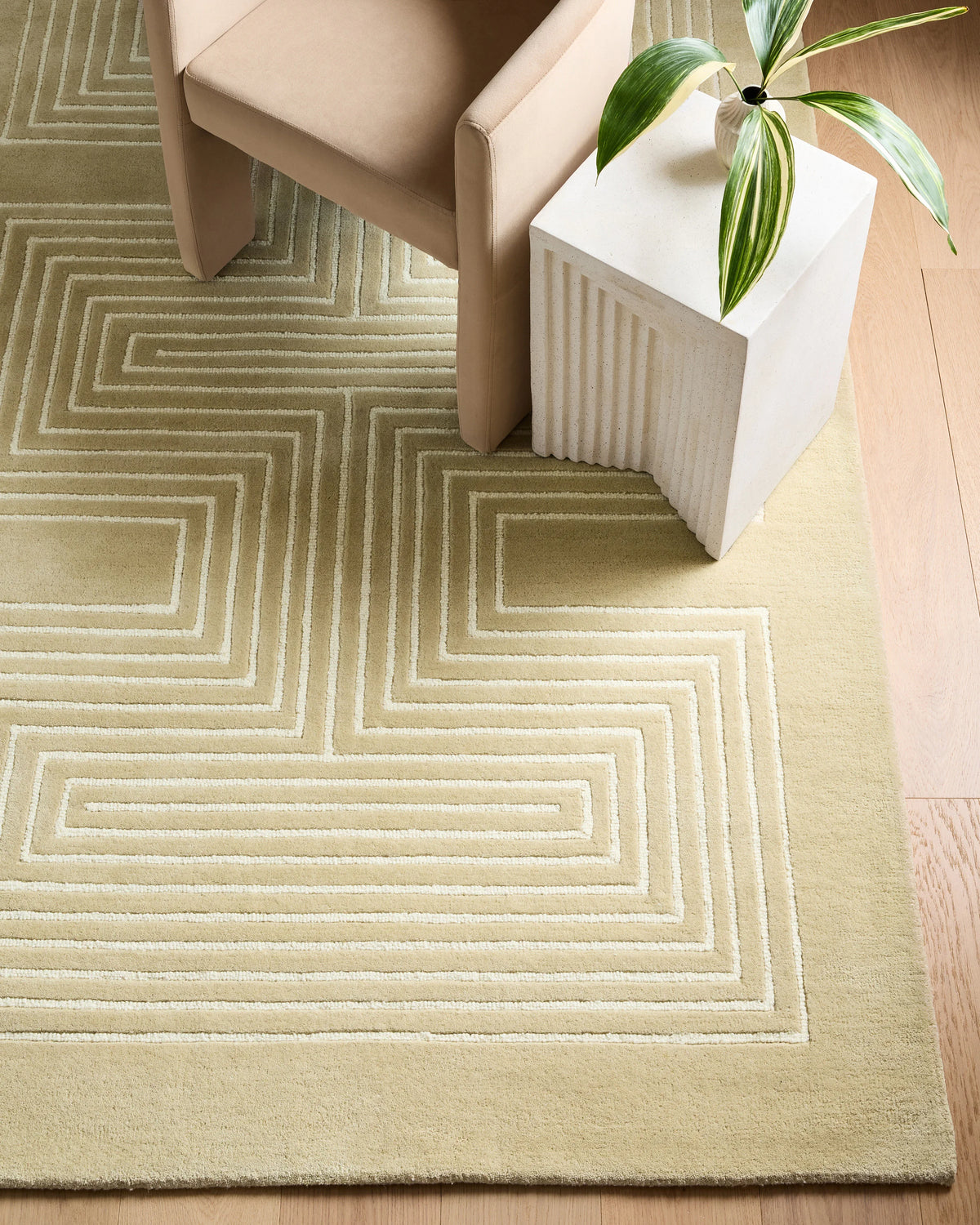Langdon Hand-Tufted Wool Rug - 3'6" x 5'6" / Beige