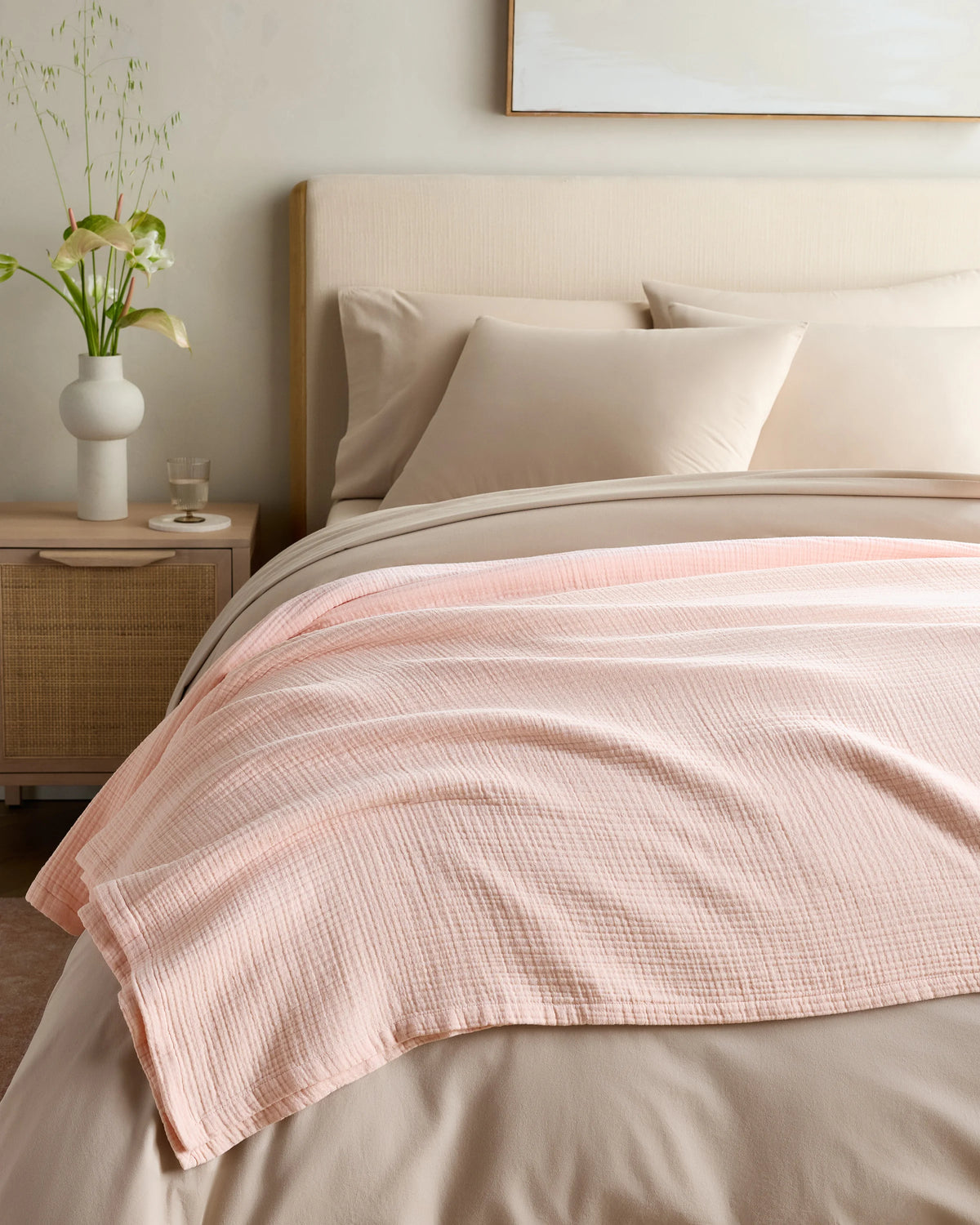 Organic Cotton Gauze Blanket - Full/Queen / Dried Sage