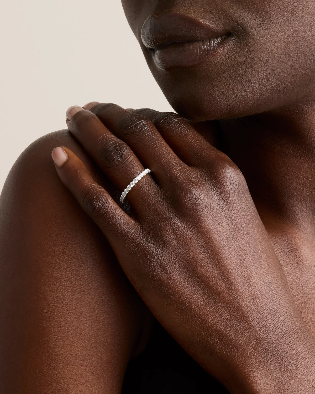 Lab Grown Diamond Round Eternity Band - 4 / Yellow Gold
