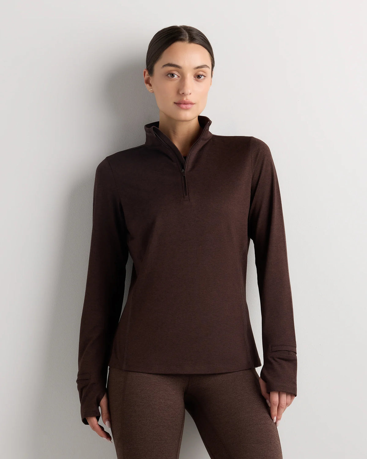 Flowknit Quarter-Zip Pullover - XS / Heather Deep Navy