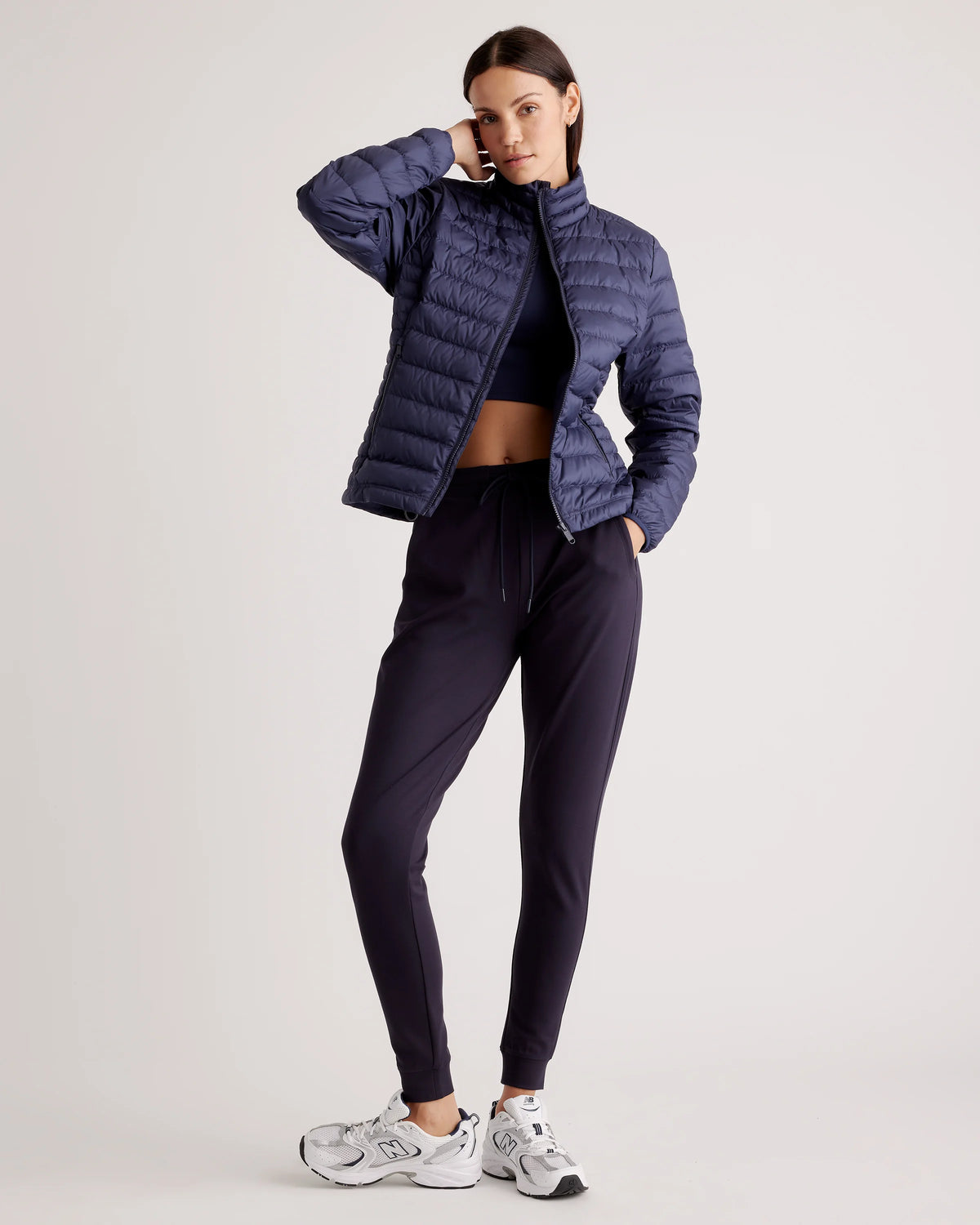 Lightweight Down Packable Puffer Jacket - XS / Black