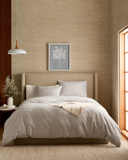 Organic Luxe Honeycomb Duvet Cover Set - Twin / Mineral