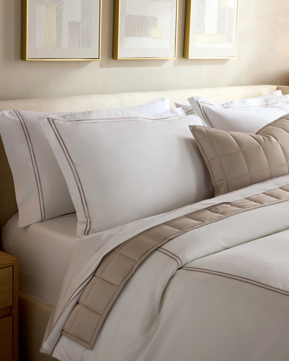 Organic Crisp Percale Deluxe Bedding Bundle - Twin / White