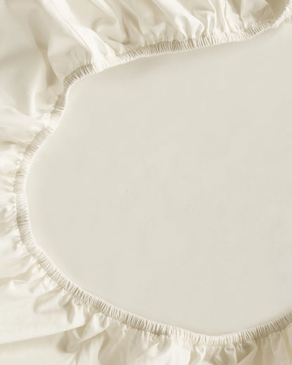 Organic Crisp Percale Deluxe Bedding Bundle - Twin / White