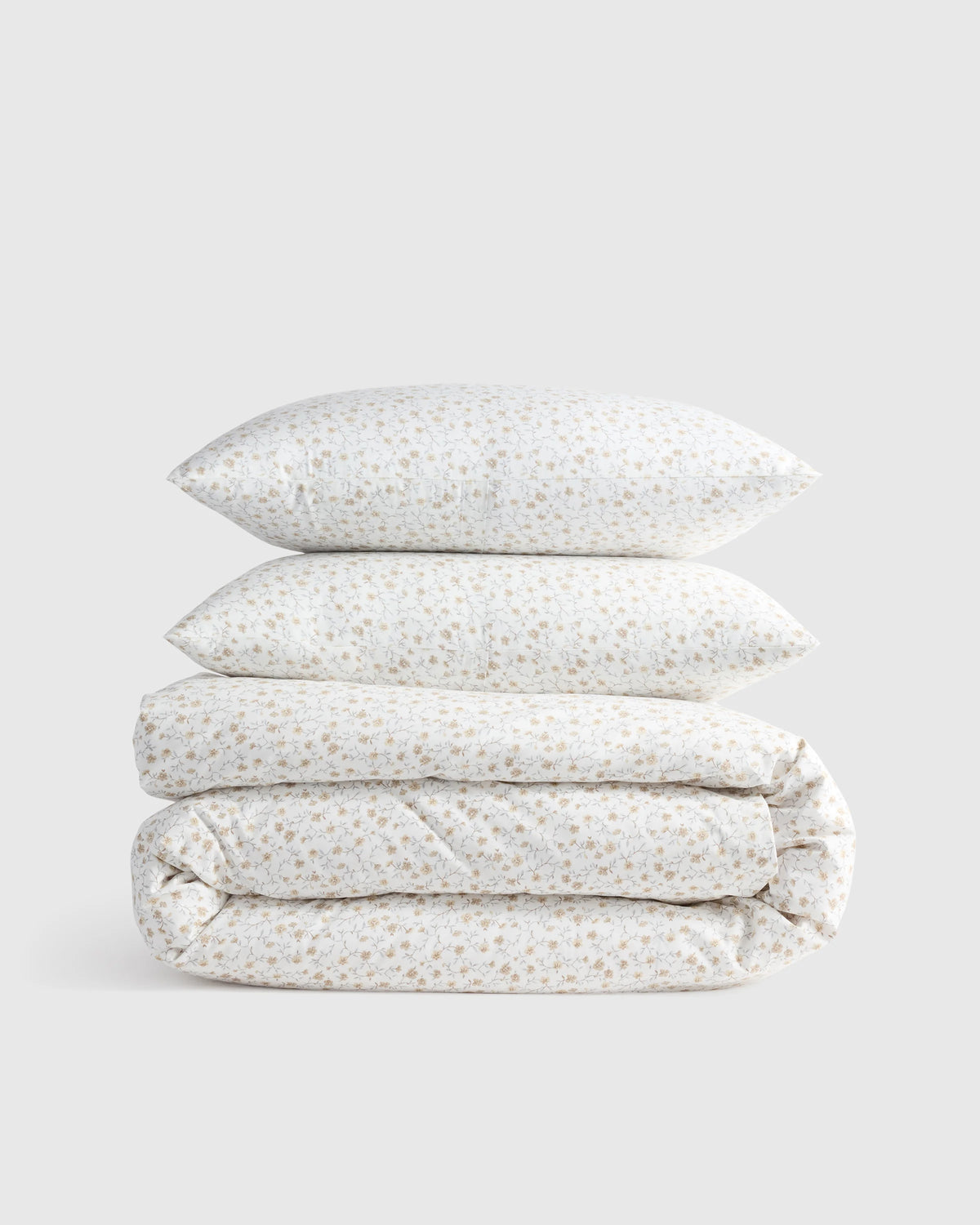 Organic Crisp Percale Duvet Cover Set - Twin / Espresso