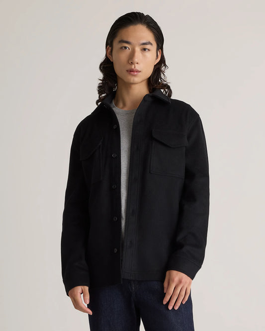 Italian Wool Overshirt - XXXL / Black