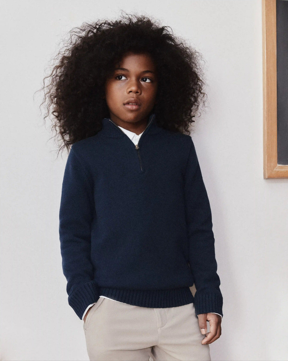 Boys 100% Organic Cotton Quarter-Zip Sweater