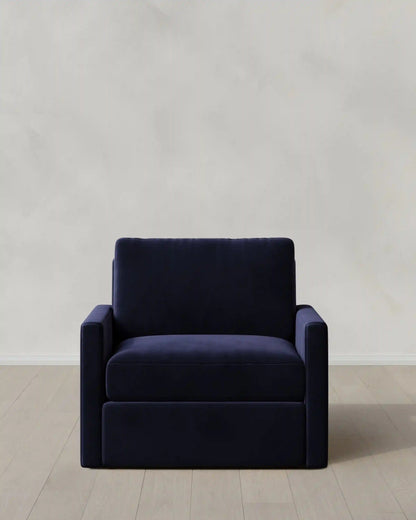 Brennan Swivel Chair in Performance Velvet