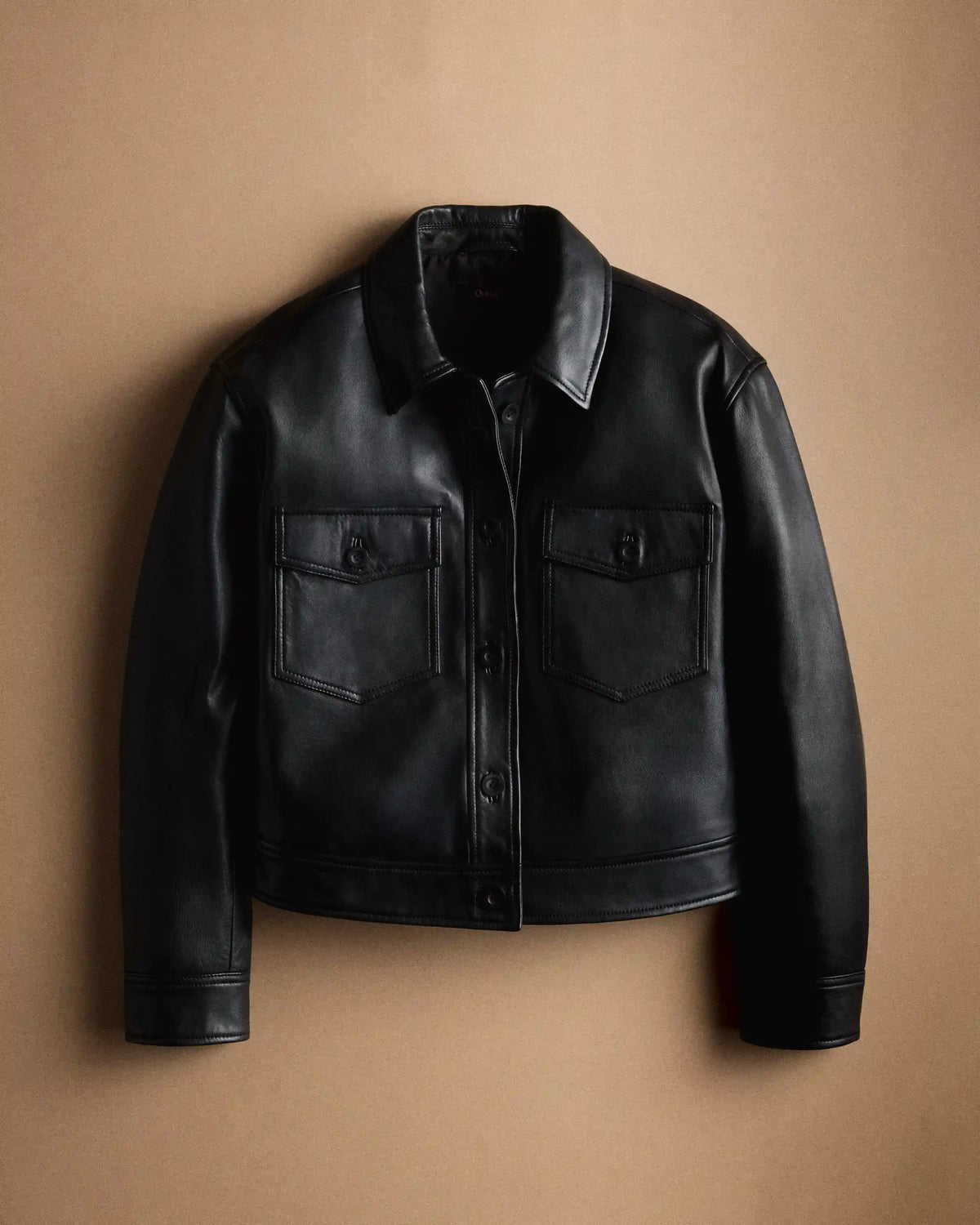 100% Leather Cropped Jacket