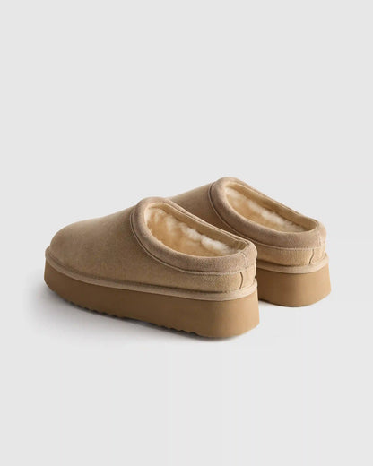 Australian Shearling Platform Clog Slipper