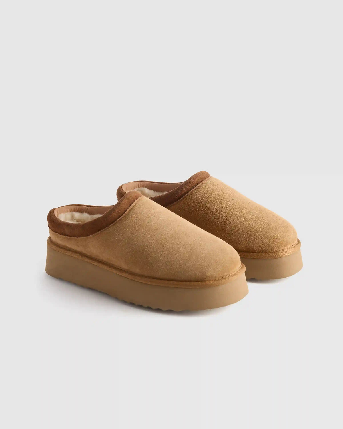 Australian Shearling Platform Clog Slipper