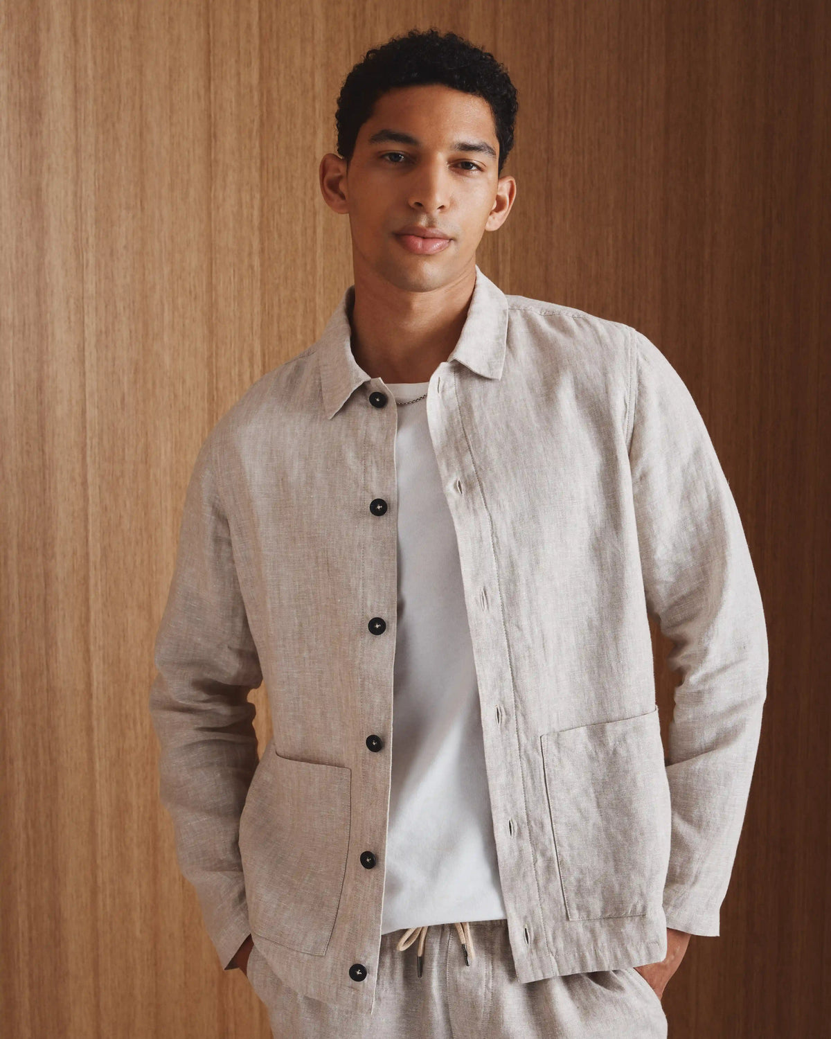 100% European Linen Drawstring Beach Pants