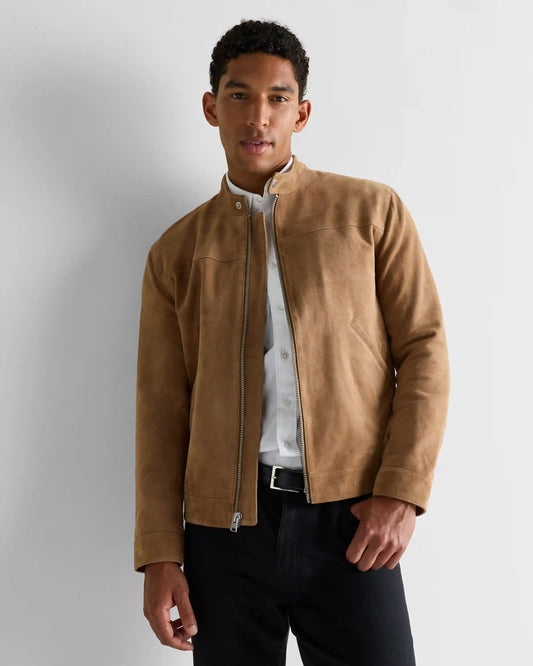 100% Suede Café Racer Jacket