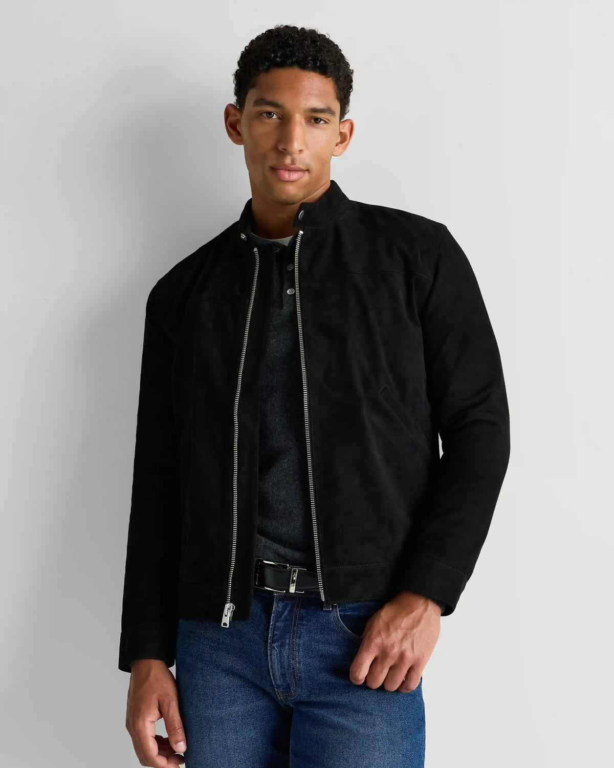 100% Suede Café Racer Jacket