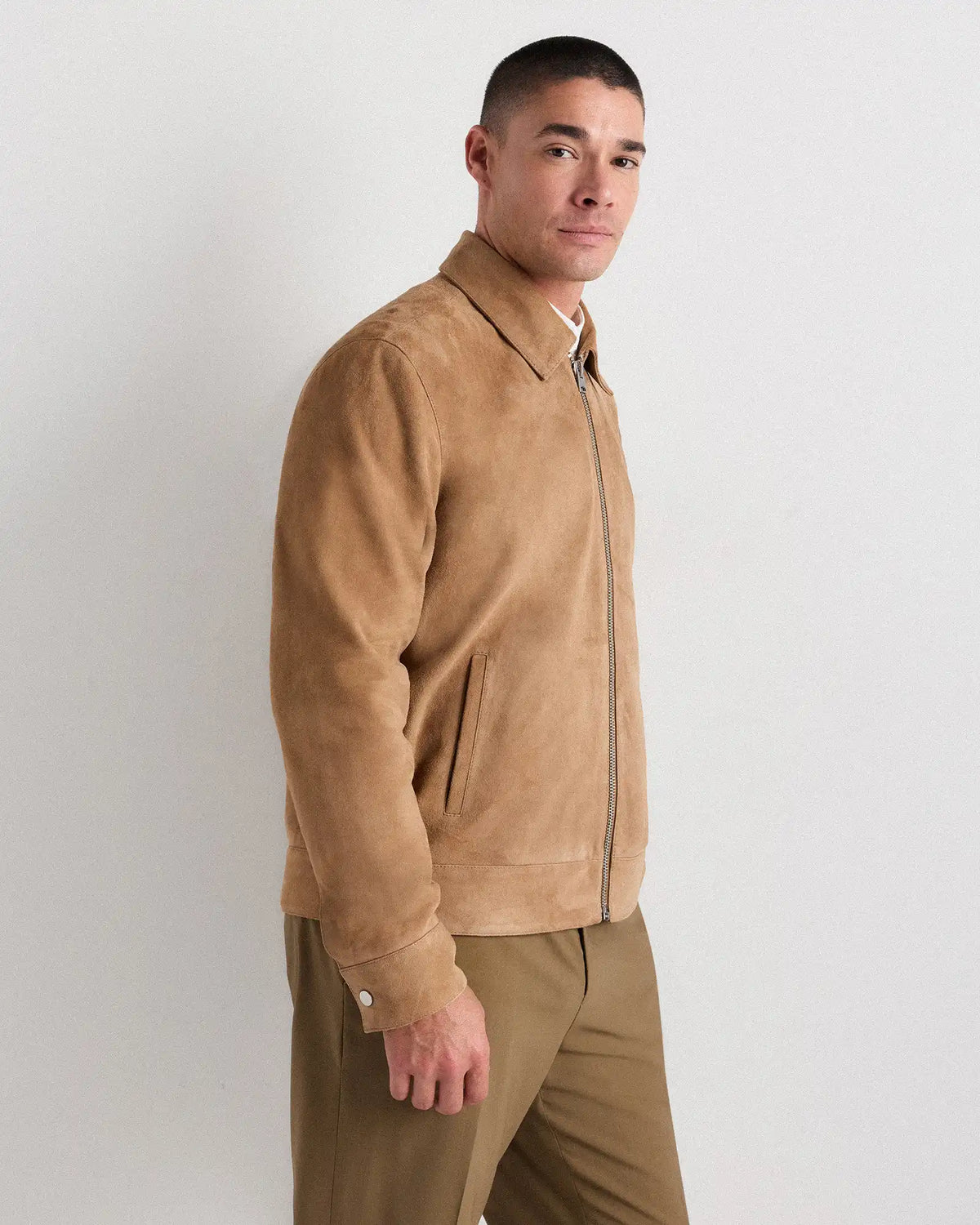 100% Suede Harrington Jacket
