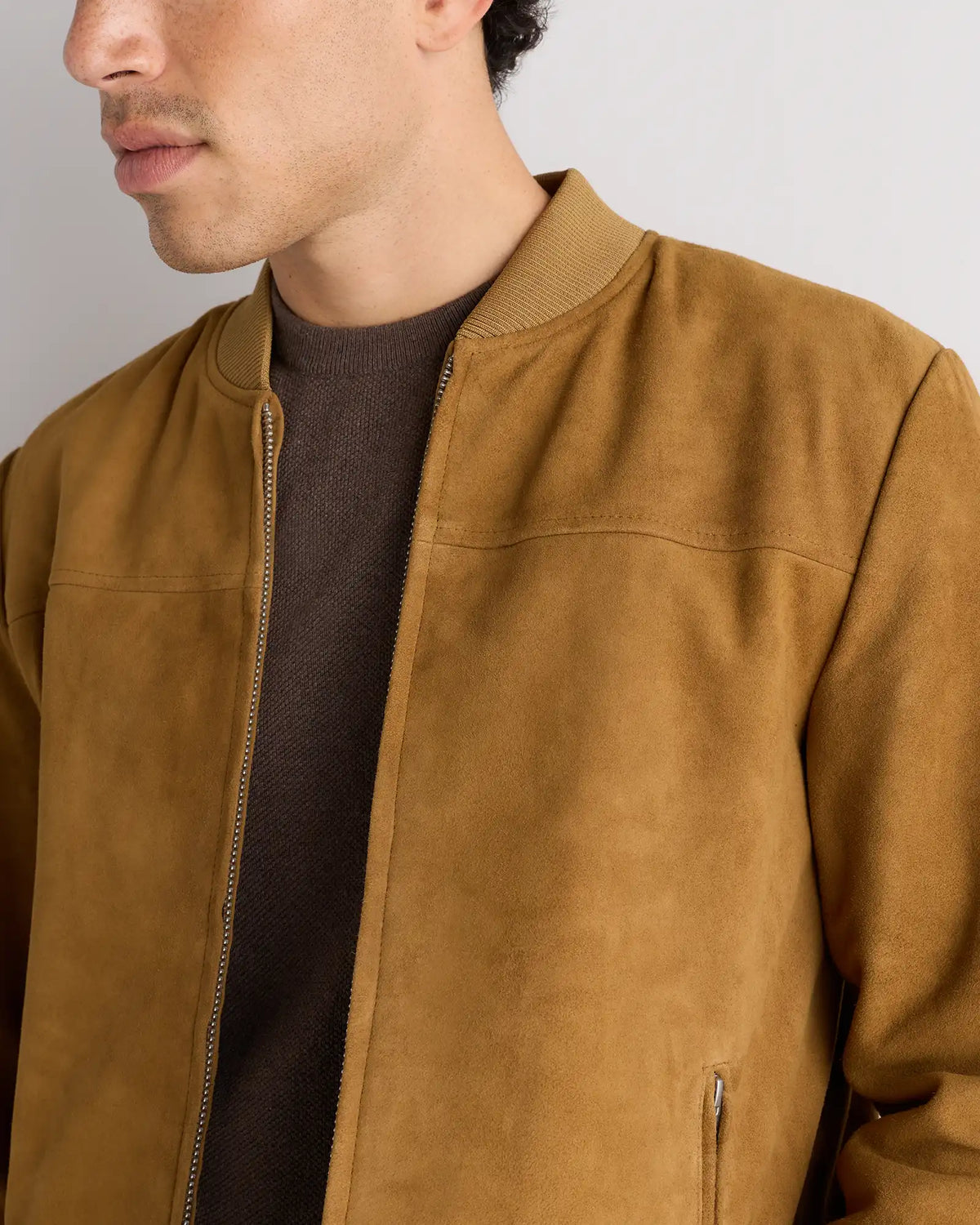 100% Suede Bomber Jacket