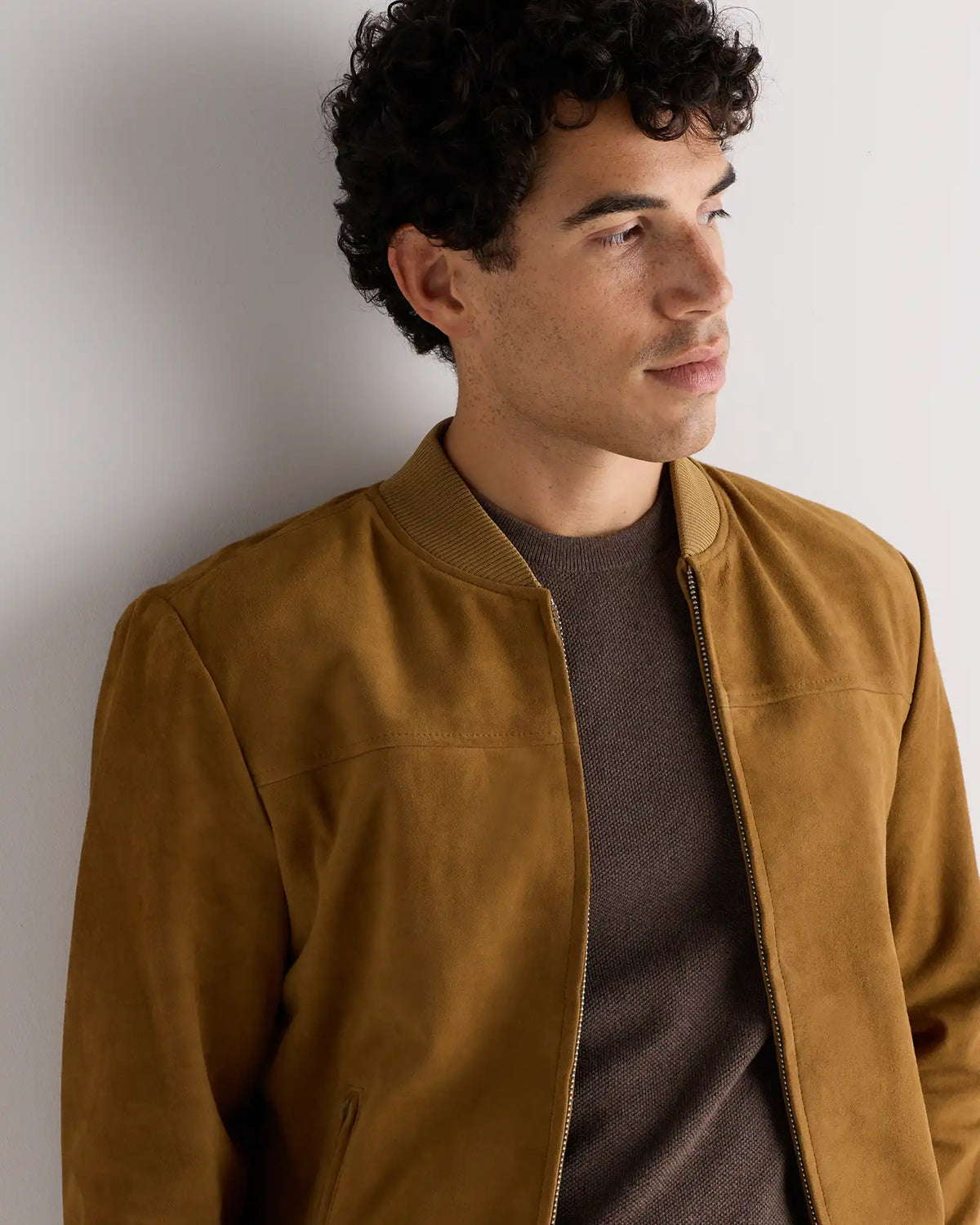 100% Suede Bomber Jacket