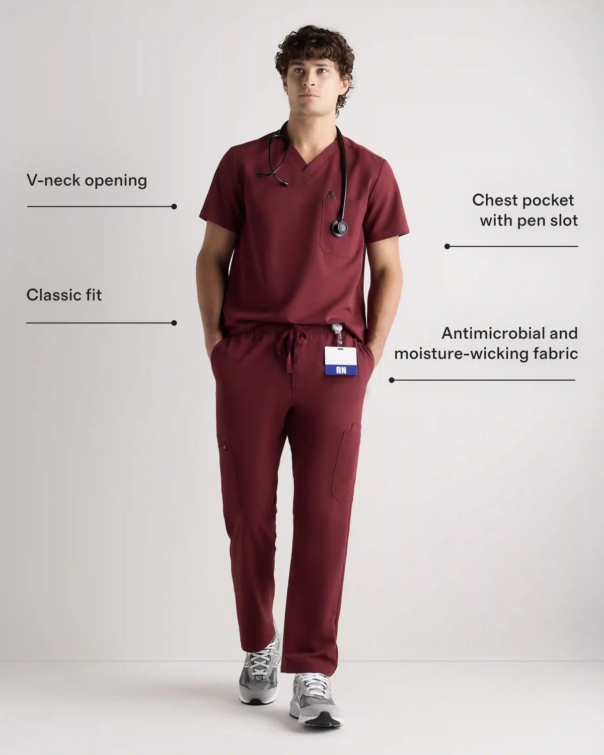 AeraFlex 3-Pocket Scrub Top