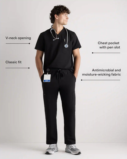 AeraFlex 3-Pocket Scrub Top