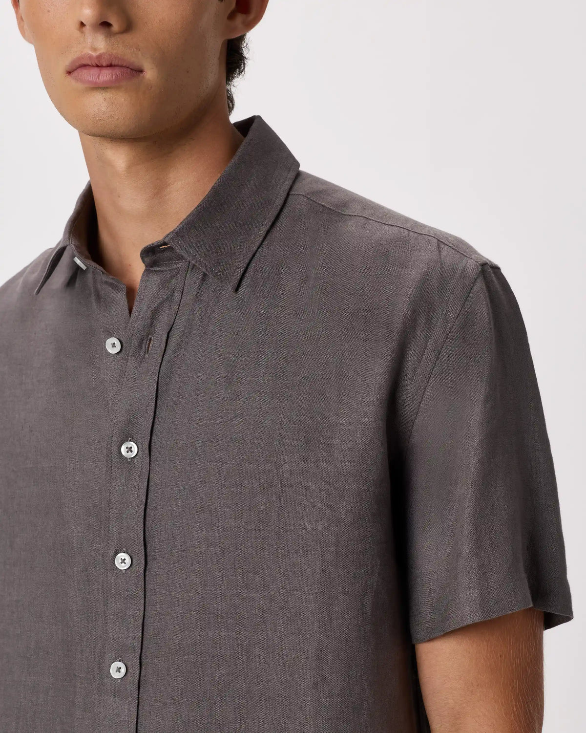 100% European Linen Relaxed Short Sleeve Shirt
