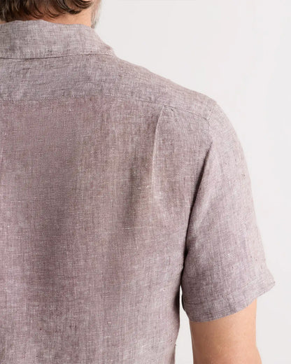 100% European Linen Relaxed Short Sleeve Shirt