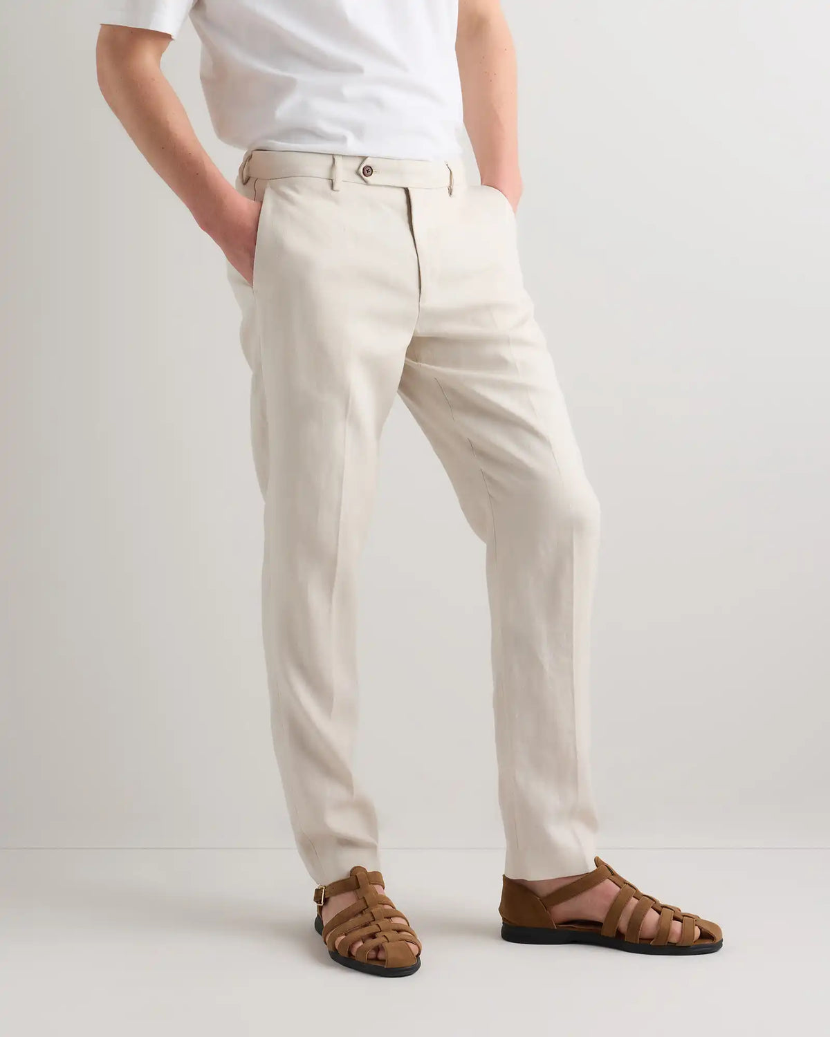 100% European Linen Tailored Dress Pants