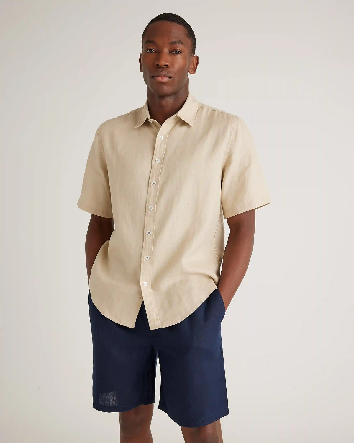 100% European Linen Shorts - 8"