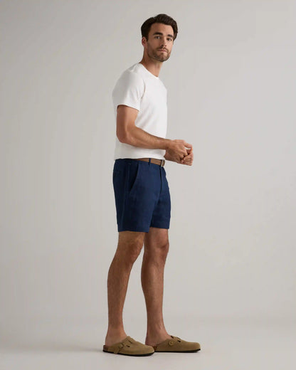 100% European Linen Trouser Shorts - 7"
