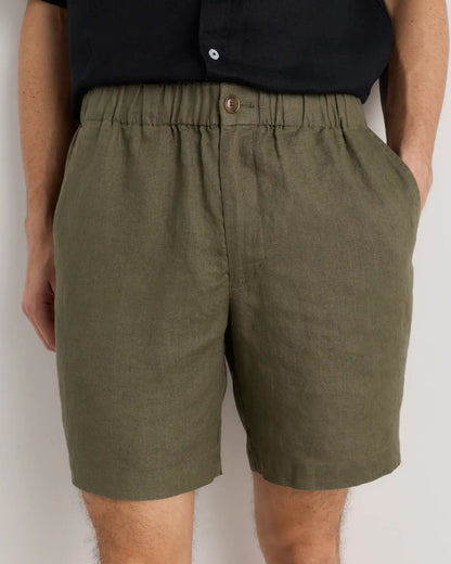 100% European Linen Shorts - 7"