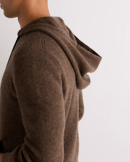 100% Mongolian Cashmere Waffle Hoodie