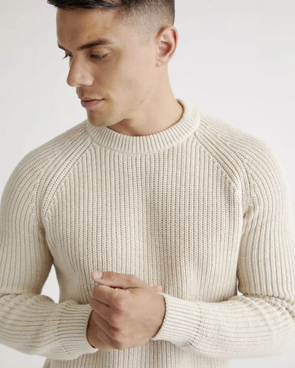 100% Organic Cotton Fisherman Crew Sweater
