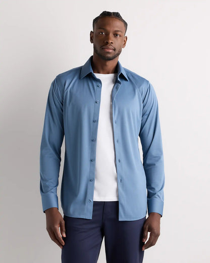 Commuter Stretch Pique Long Sleeve Button Down