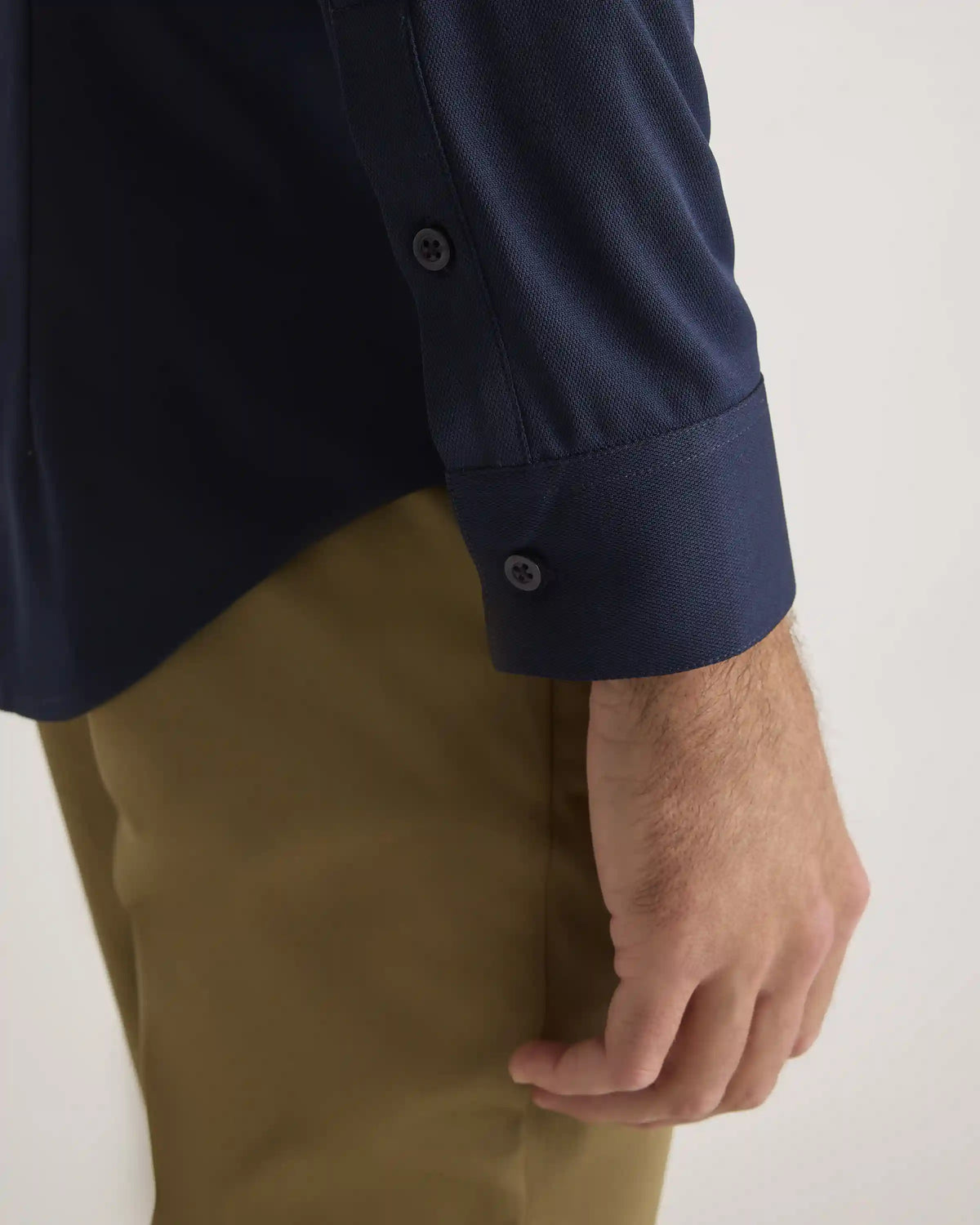 Commuter Stretch Pique Long Sleeve Button Down