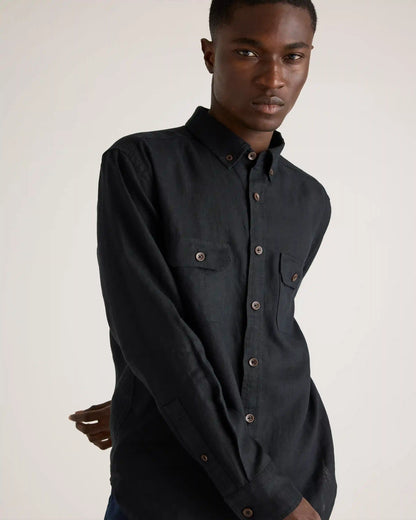 100% European Linen Utility Shirt