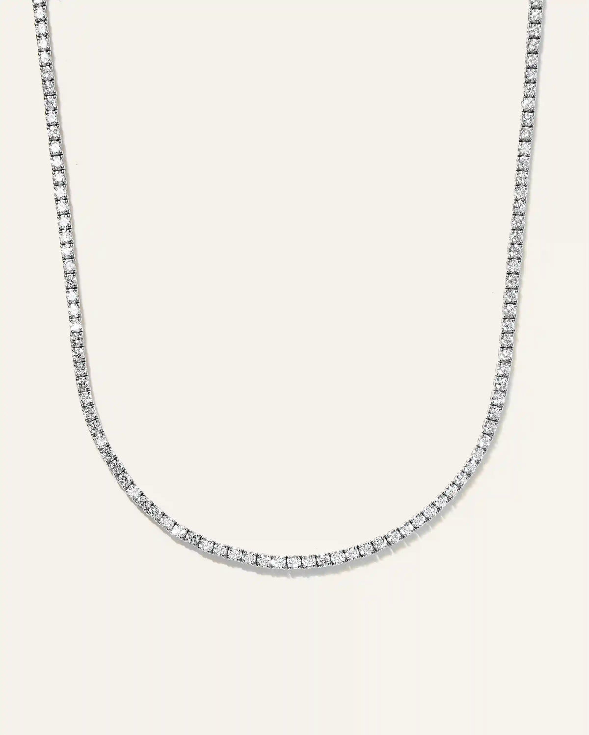 14K Gold Lab Grown Diamond Tennis Necklace - 5ctw