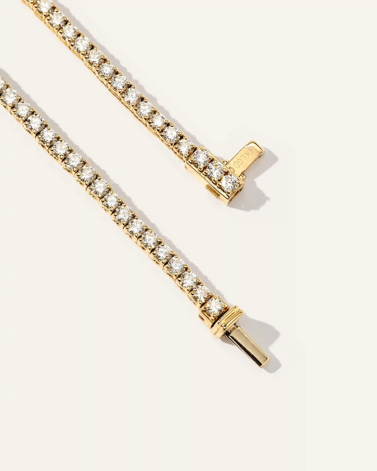 14K Gold Lab Grown Diamond Tennis Necklace - 5ctw