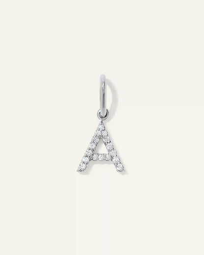 14K Gold Diamond Letter Charm