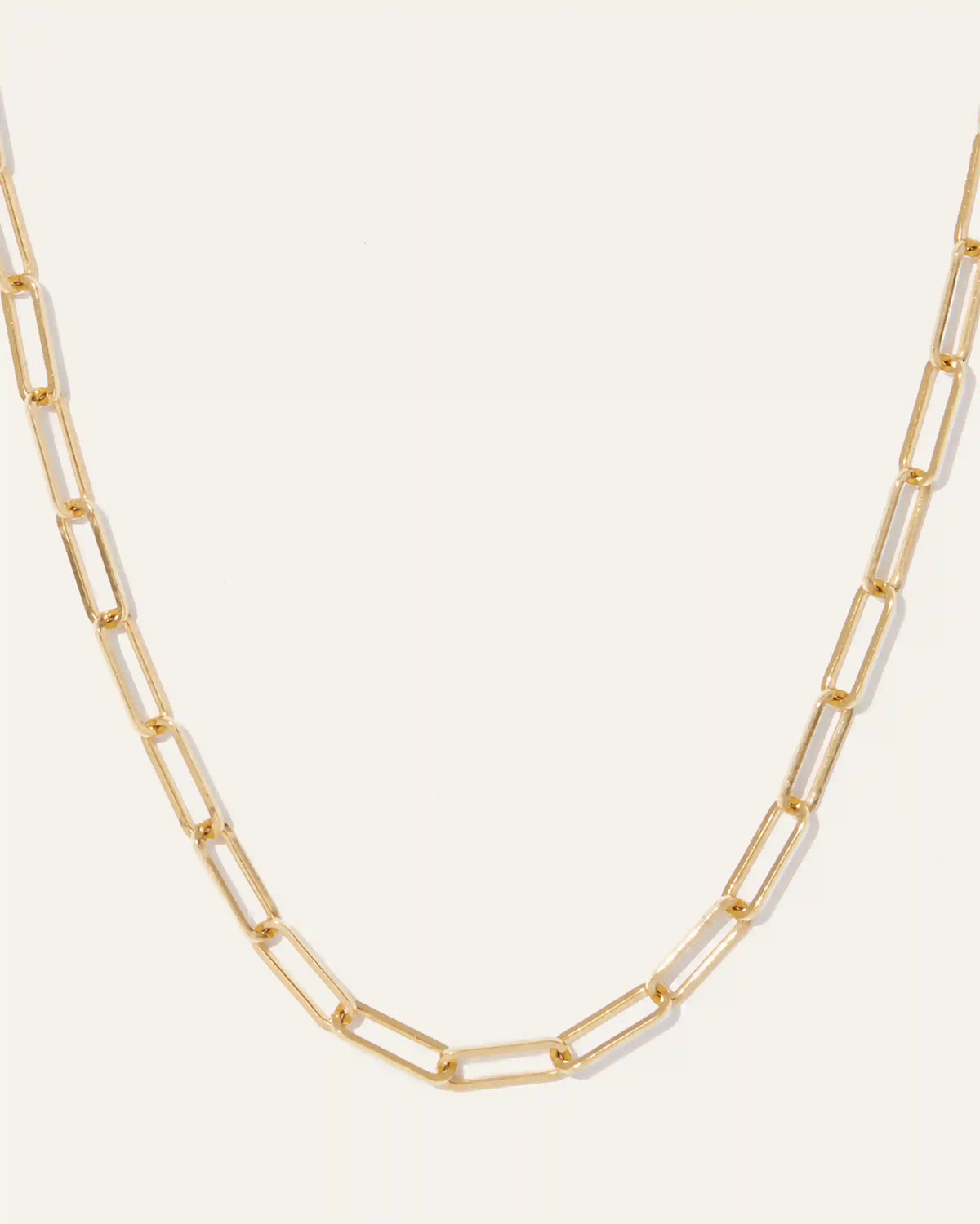 14K Gold Paperclip Chain Necklace - 2.7mm