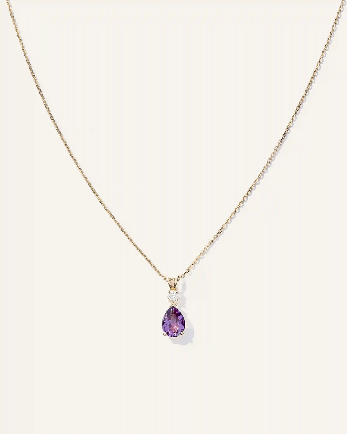 14K Gold Diamond & Semi-Precious Gemstone Drop Necklace