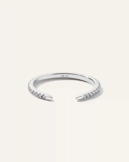 14K Diamond Open Claw Ring