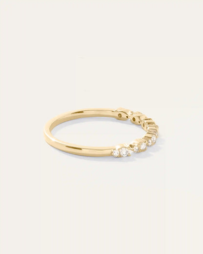 14K Gold Pear Diamond Half Eternity Band