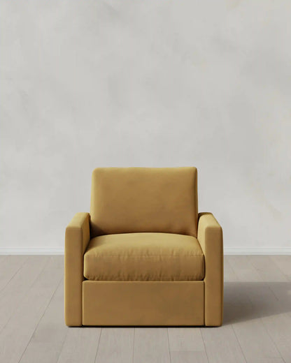 Brennan Swivel Chair in Performance Velvet
