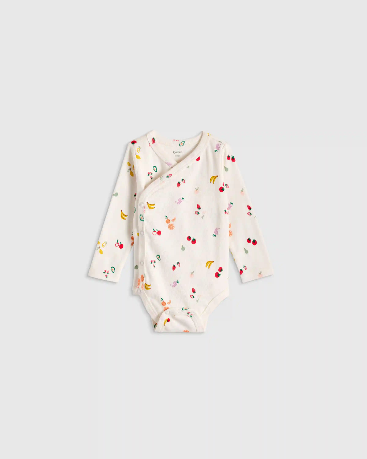 100% Organic Cotton Long Sleeve Kimono Bodysuit