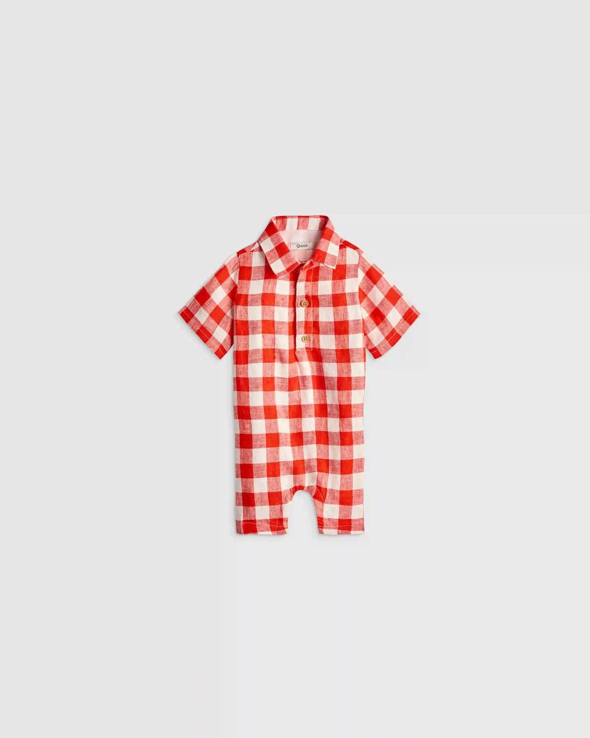 100% Linen Button Front Romper