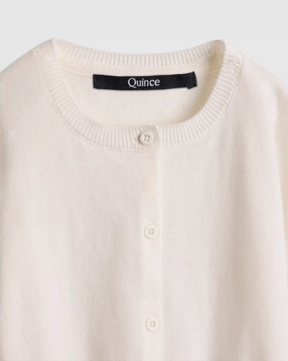 100% Organic Cotton Crewneck Cardigan