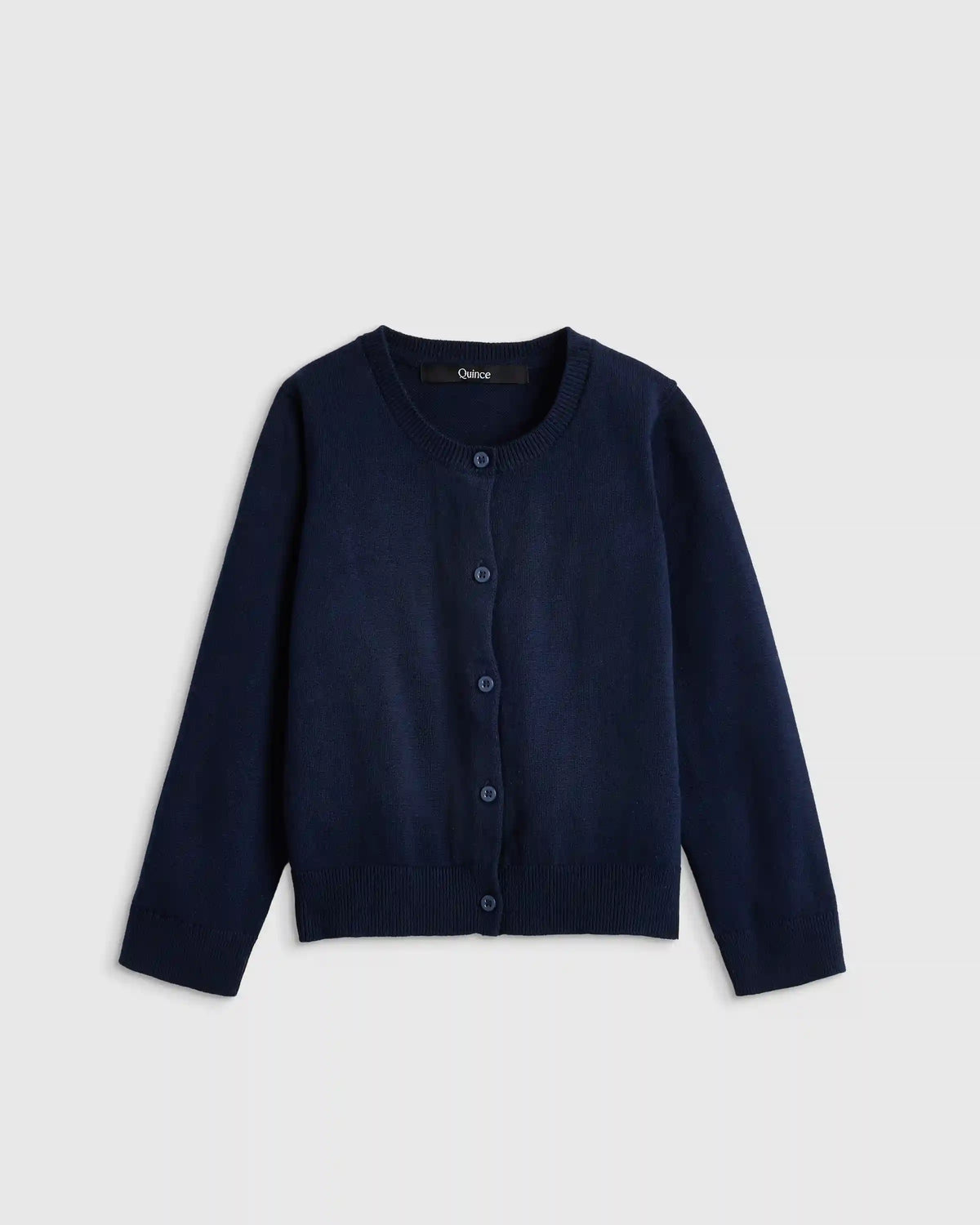 100% Organic Cotton Crewneck Cardigan