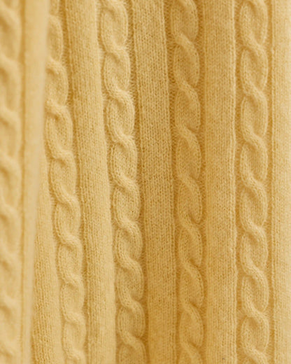 Cable Knit Cashmere Throw